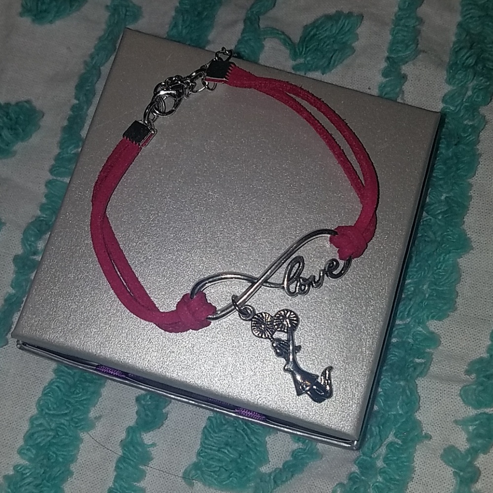 NEW Infinity Love for Cheer Leather Bracelet
